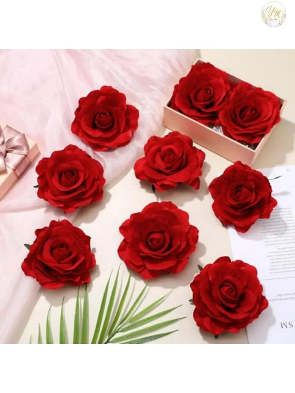 30 Pcs Fabric Rose Hair Clips Wedding Party Hair Accessories